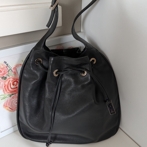 🖤 Vintage Y2K Gucci 001-4030 Genuine Smooth Leather Shoulder Satchel Bag, Black - Picture 13 of 16